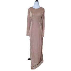 FASHION NOVA GOLD DRESS SIZE LARGE NWT